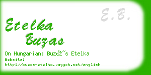 etelka buzas business card